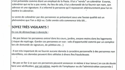 Information communiquée par la Gendarmerie